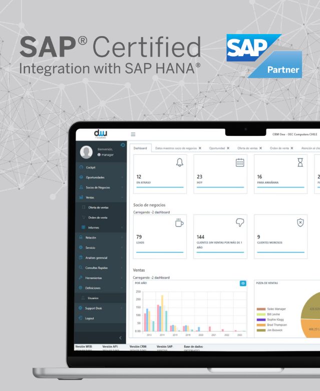 SAP certifica que o produto CRM One é a unica integração em CRM do Brasil e da america latiina