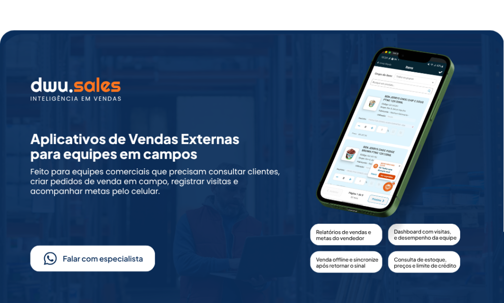 Aplicativo de vendas externas